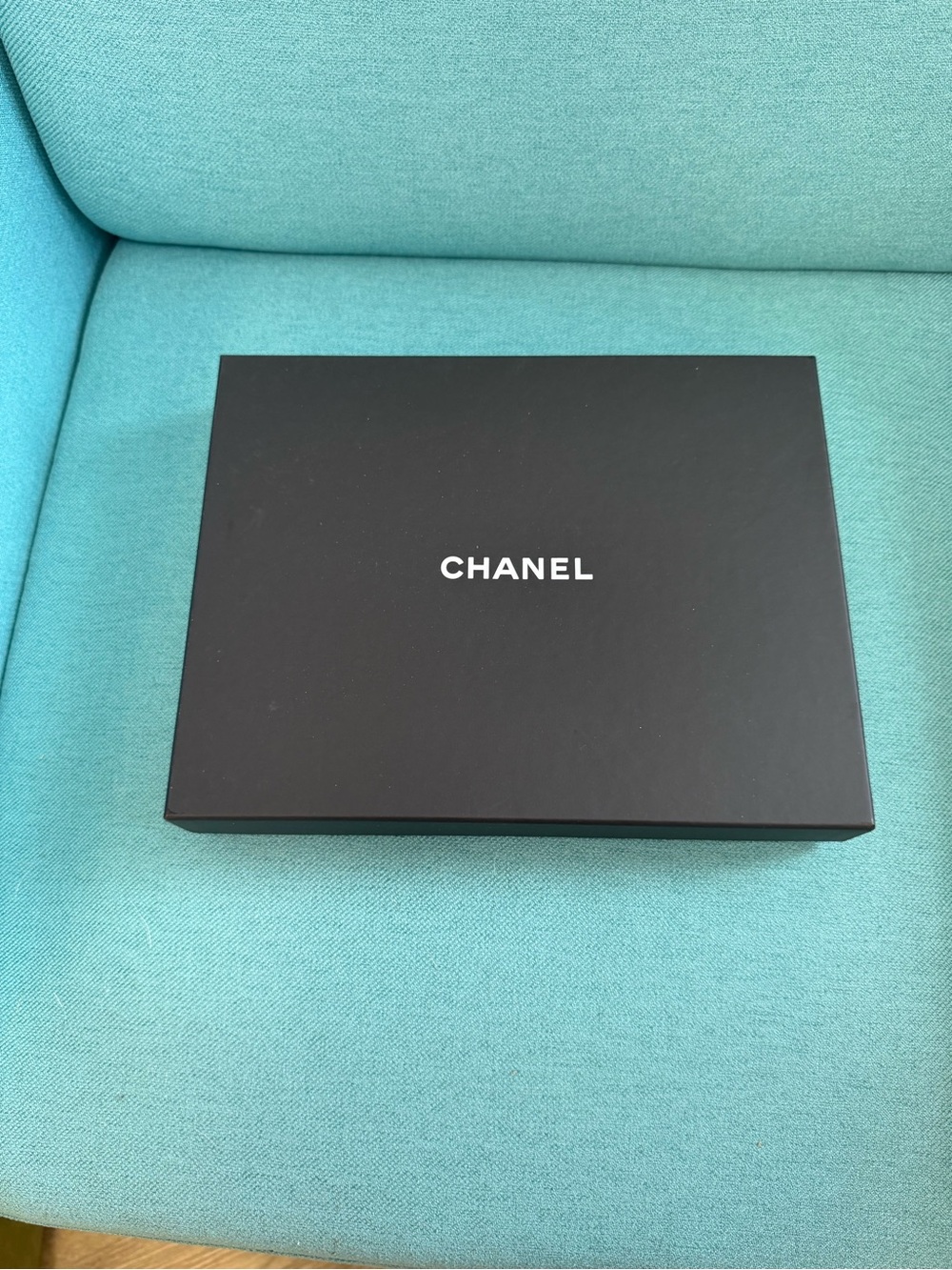 CHANEL Black Box with White Logo